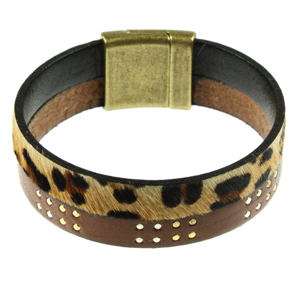 Leopard & Studded Cuff