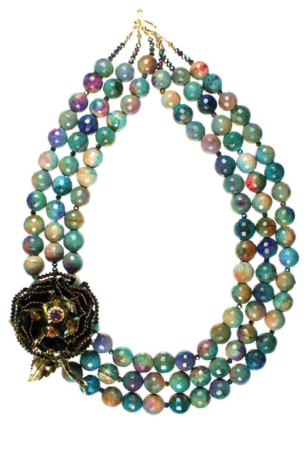 Fire Agate, Turquoise & Purple